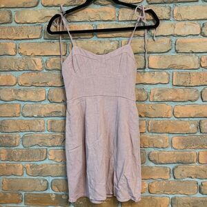 Aeropostale Mini Dress Women Size XS Pink Tie Strap Smocked Back Casual Sundress